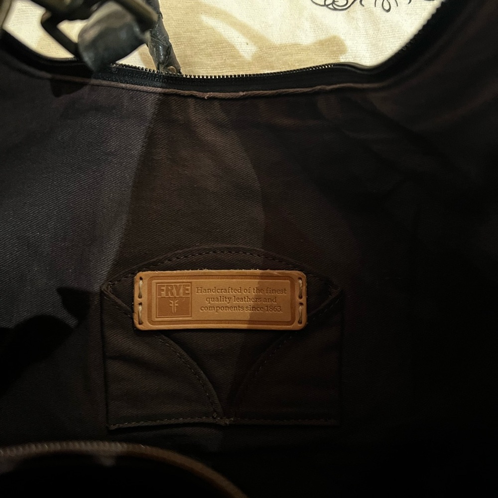 Black Leather Fringe Hobo Bag - Picture 12 of 16